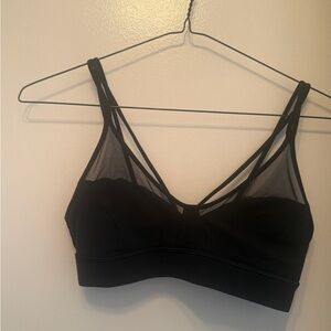 Lululemon Anew Black Mesh-Accent Bralette